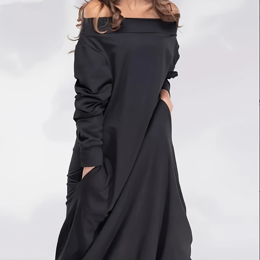 Off-Shoulder Black Jumpsuit & Romper